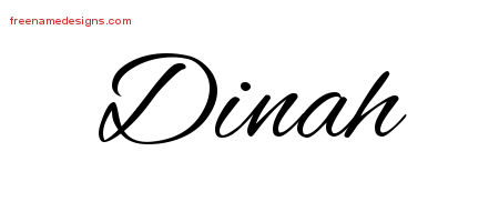 Cursive Name Tattoo Designs Dinah Download Free