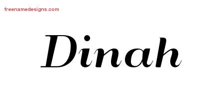 Art Deco Name Tattoo Designs Dinah Printable