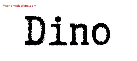 Typewriter Name Tattoo Designs Dino Free Printout