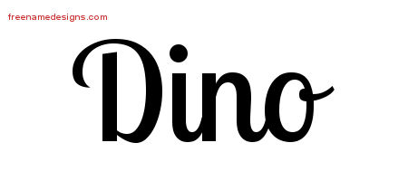 Handwritten Name Tattoo Designs Dino Free Printout