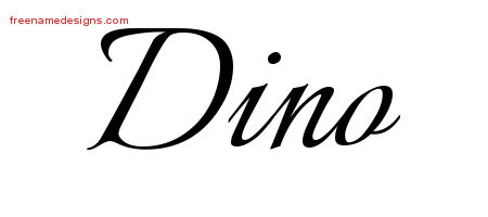 Calligraphic Name Tattoo Designs Dino Free Graphic