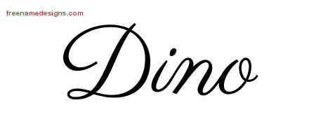 Classic Name Tattoo Designs Dino Printable