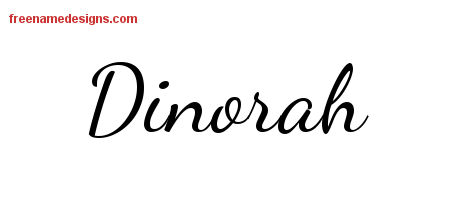 Lively Script Name Tattoo Designs Dinorah Free Printout