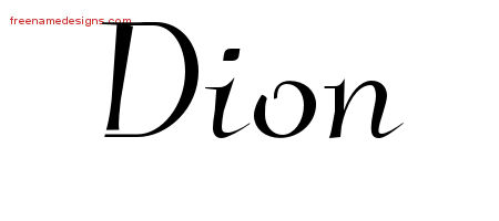 Elegant Name Tattoo Designs Dion Download Free