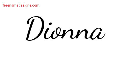Lively Script Name Tattoo Designs Dionna Free Printout - Free Name Designs