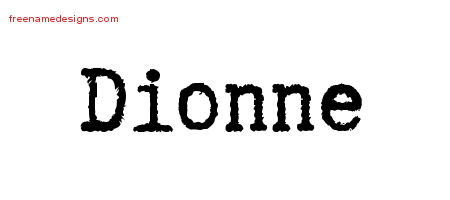 Typewriter Name Tattoo Designs Dionne Free Download