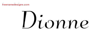 Elegant Name Tattoo Designs Dionne Free Graphic