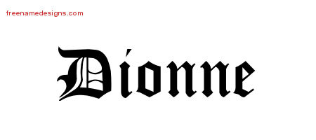 Blackletter Name Tattoo Designs Dionne Graphic Download