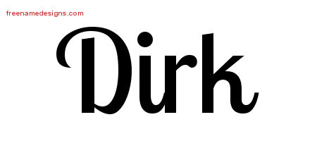 Handwritten Name Tattoo Designs Dirk Free Printout