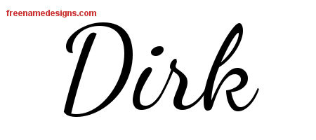 Lively Script Name Tattoo Designs Dirk Free Download