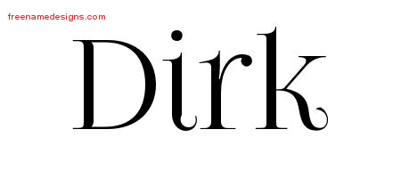 Vintage Name Tattoo Designs Dirk Free Printout