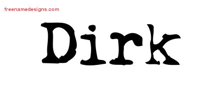 Vintage Writer Name Tattoo Designs Dirk Free