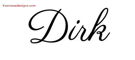 Classic Name Tattoo Designs Dirk Printable