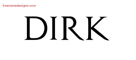 Regal Victorian Name Tattoo Designs Dirk Printable