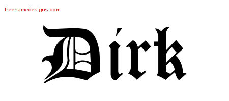 Blackletter Name Tattoo Designs Dirk Printable