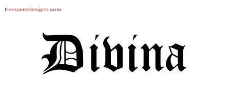 Blackletter Name Tattoo Designs Divina Graphic Download