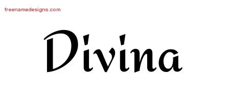 Calligraphic Stylish Name Tattoo Designs Divina Download Free