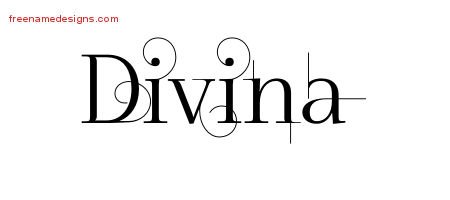 Decorated Name Tattoo Designs Divina Free