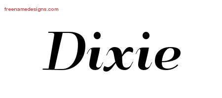 Art Deco Name Tattoo Designs Dixie Printable