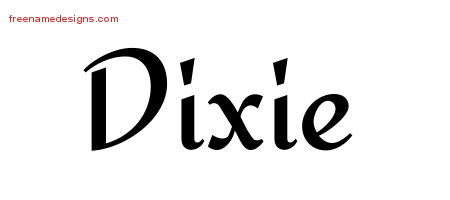 Calligraphic Stylish Name Tattoo Designs Dixie Download Free