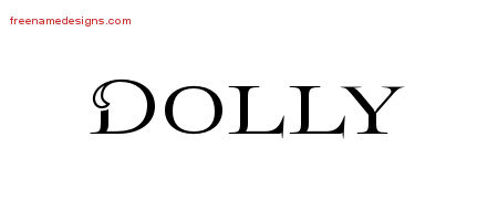 Flourishes Name Tattoo Designs Dolly Printable