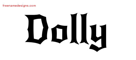 Gothic Name Tattoo Designs Dolly Free Graphic