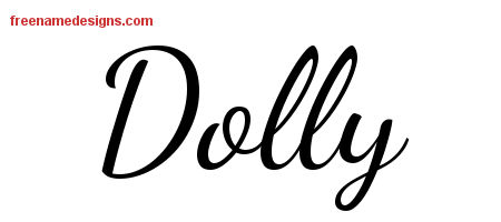 Lively Script Name Tattoo Designs Dolly Free Printout