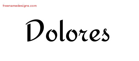 Calligraphic Stylish Name Tattoo Designs Dolores Download Free
