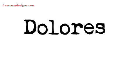 Vintage Writer Name Tattoo Designs Dolores Free Lettering