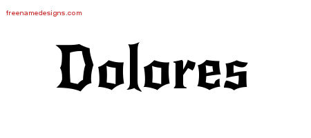 Gothic Name Tattoo Designs Dolores Free Graphic