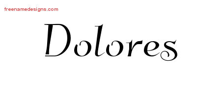 Elegant Name Tattoo Designs Dolores Free Graphic