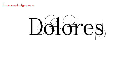 Decorated Name Tattoo Designs Dolores Free