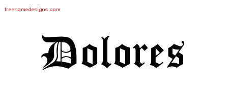 Blackletter Name Tattoo Designs Dolores Graphic Download