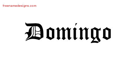 Blackletter Name Tattoo Designs Domingo Printable
