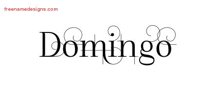 Decorated Name Tattoo Designs Domingo Free Lettering