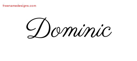 Classic Name Tattoo Designs Dominic Printable