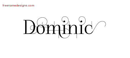 Decorated Name Tattoo Designs Dominic Free Lettering