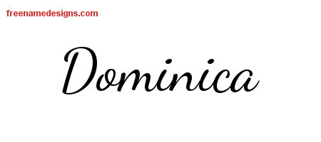 Lively Script Name Tattoo Designs Dominica Free Printout