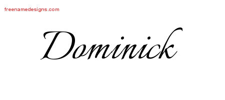 Calligraphic Name Tattoo Designs Dominick Free Graphic