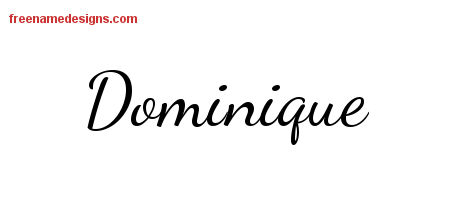 Lively Script Name Tattoo Designs Dominique Free Download
