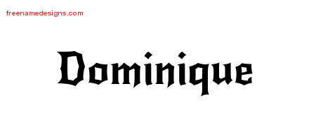 Gothic Name Tattoo Designs Dominique Download Free