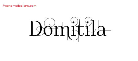 Decorated Name Tattoo Designs Domitila Free