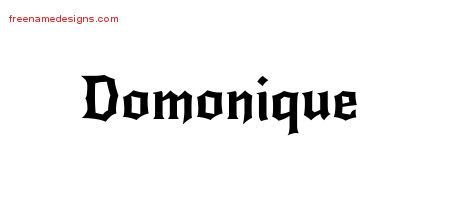 Gothic Name Tattoo Designs Domonique Free Graphic