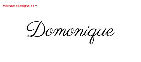Classic Name Tattoo Designs Domonique Graphic Download