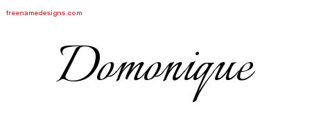 Calligraphic Name Tattoo Designs Domonique Download Free