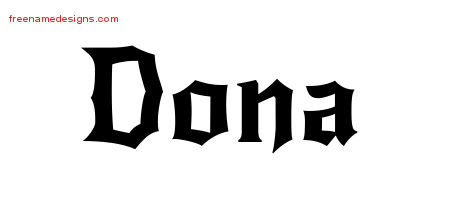Gothic Name Tattoo Designs Dona Free Graphic