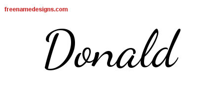 Lively Script Name Tattoo Designs Donald Free Printout