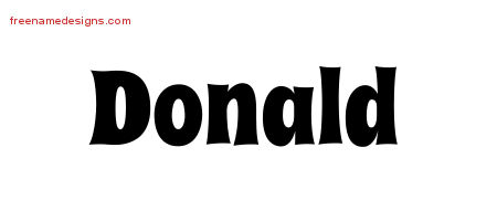 Groovy Name Tattoo Designs Donald Free