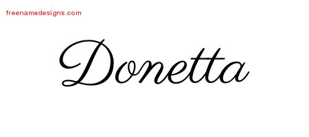 Classic Name Tattoo Designs Donetta Graphic Download