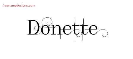 Decorated Name Tattoo Designs Donette Free